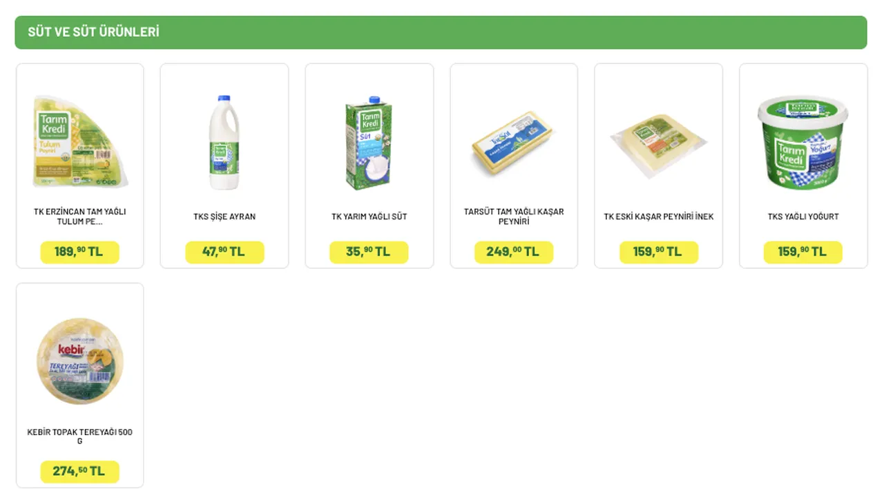 Tarım Kredi Kooperatifleri 3-9 Şubat indirim kataloğu: Hangi ürünlerde indirim var?