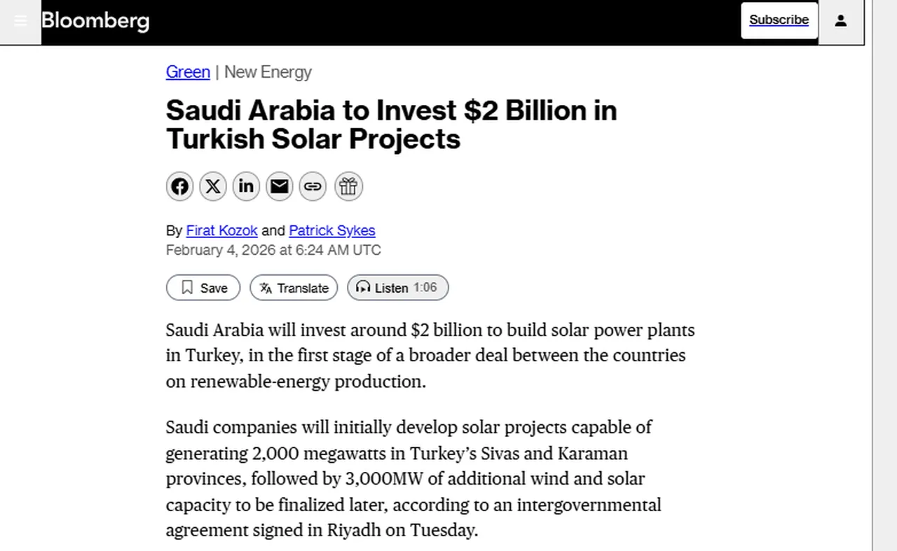 Dünya basını Türkiye’nin iki ilini konuşuyor! Tam 2 milyar dolar değerinde: Körfezden büyük yatırım