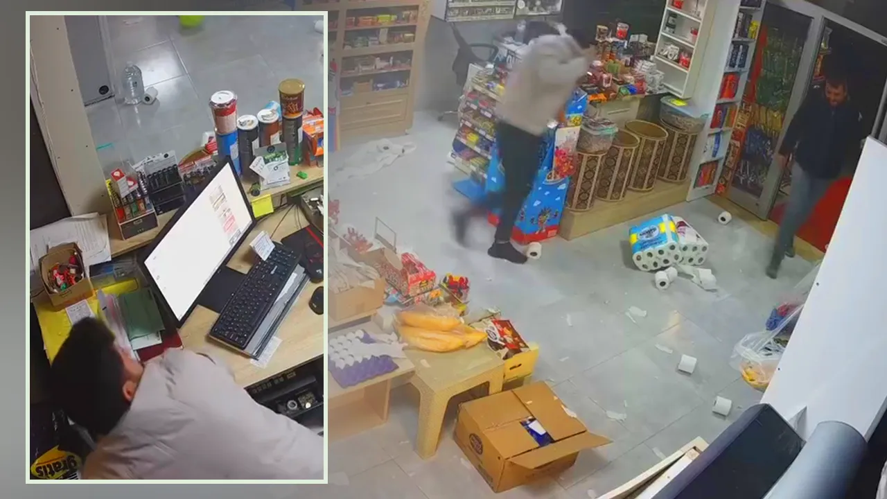  Markette saniyelerle ölümden döndüler: Soğutucu bomba gibi patladı 