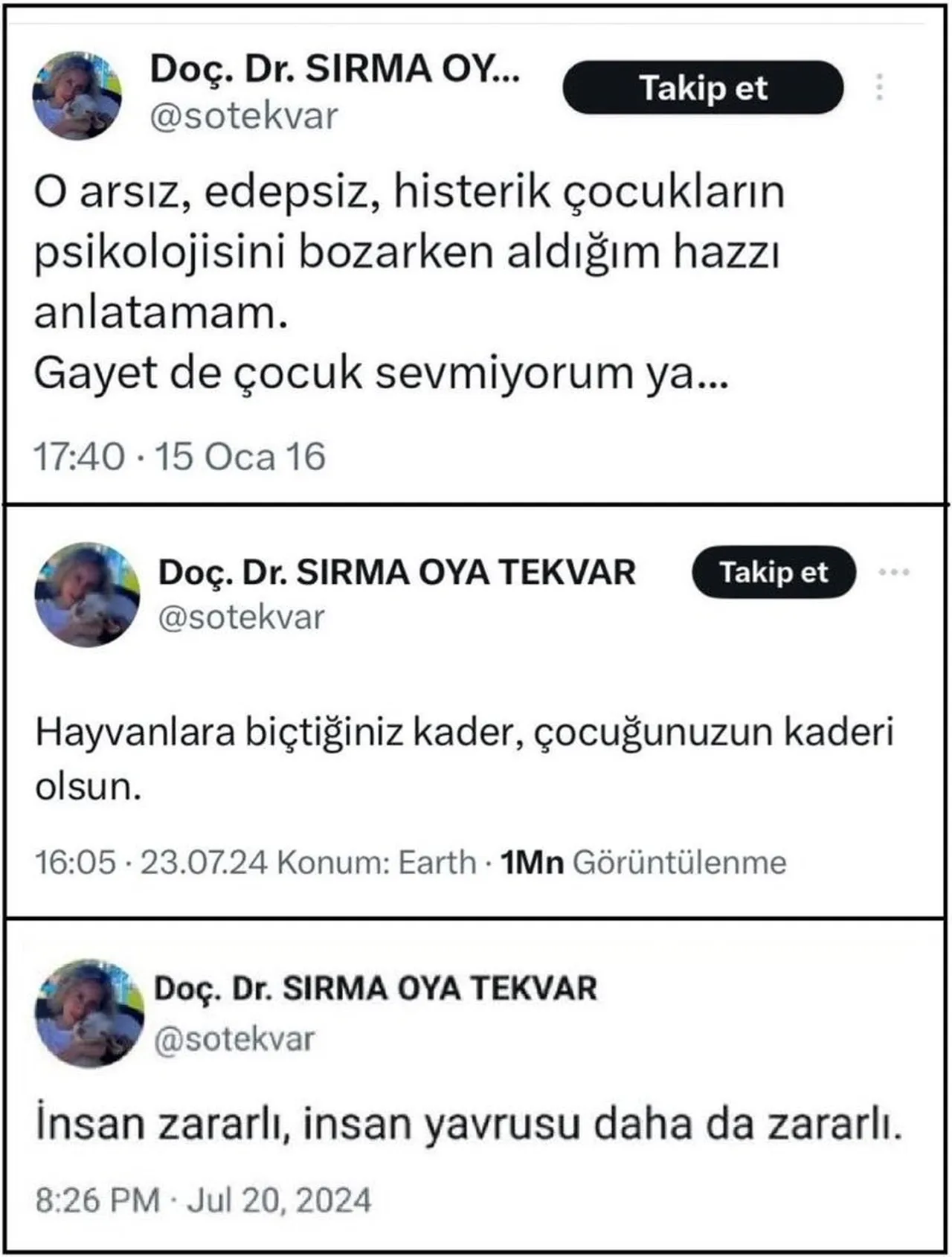 Akademisyenden çocukları hedef alan skandal paylaşımlar! "Üretmeyin, uyutun"