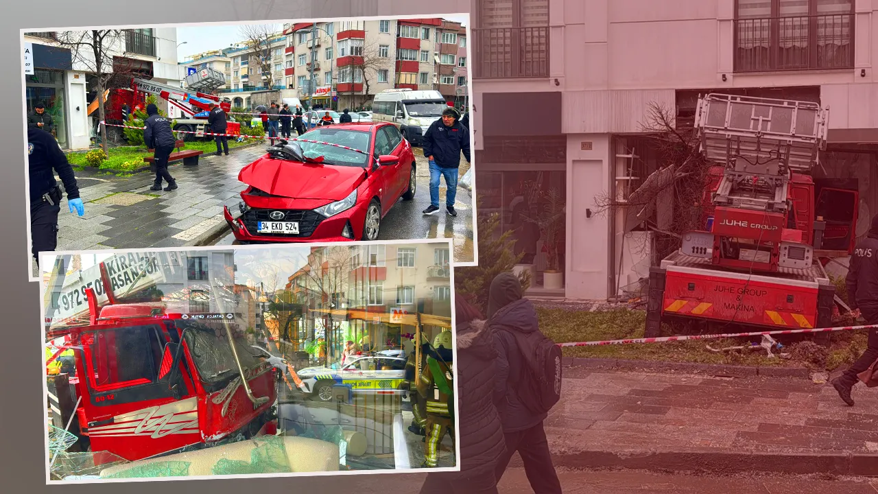 Büyükçekmece’de vinç diş polikliniğine daldı: Yaralılar var 