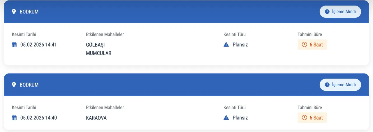 MUSKİ Muğla su kesintisi 5 Şubat: Bodrum, Marmaris, Milas ve Seydikemerde sular ne zaman gelecek?