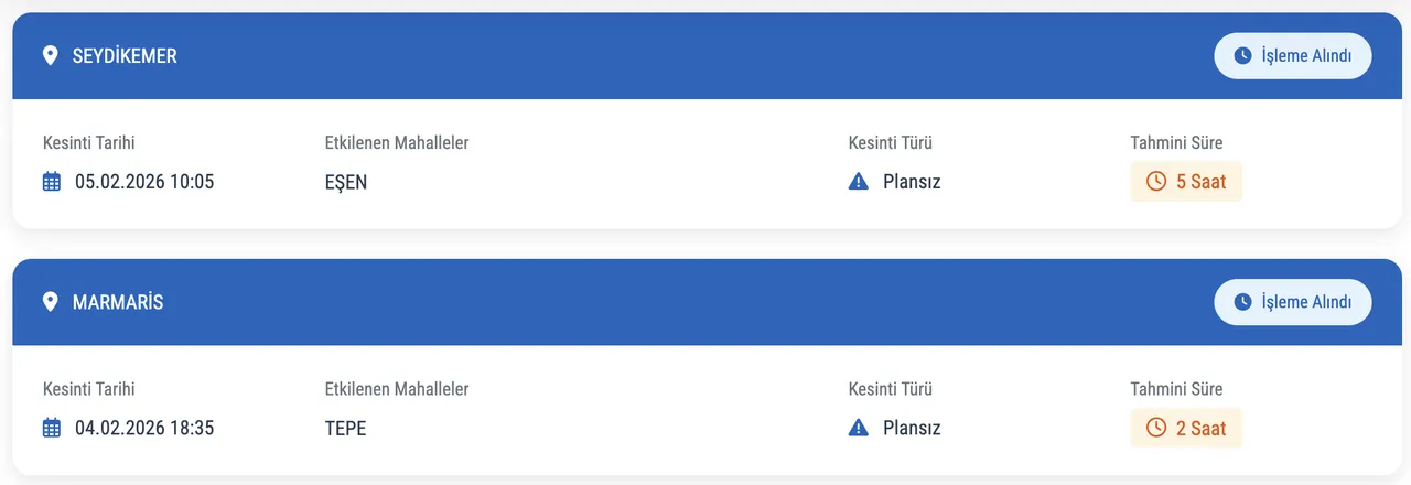 MUSKİ Muğla su kesintisi 5 Şubat: Bodrum, Marmaris, Milas ve Seydikemerde sular ne zaman gelecek?