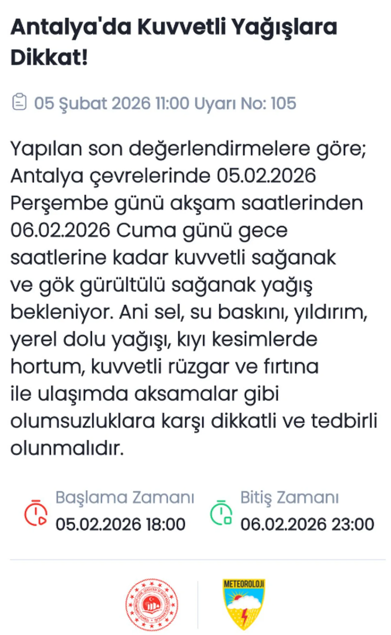 Antalyada okullar tatil mi? Kuvvetli yağış uyarısı yapılmıştı