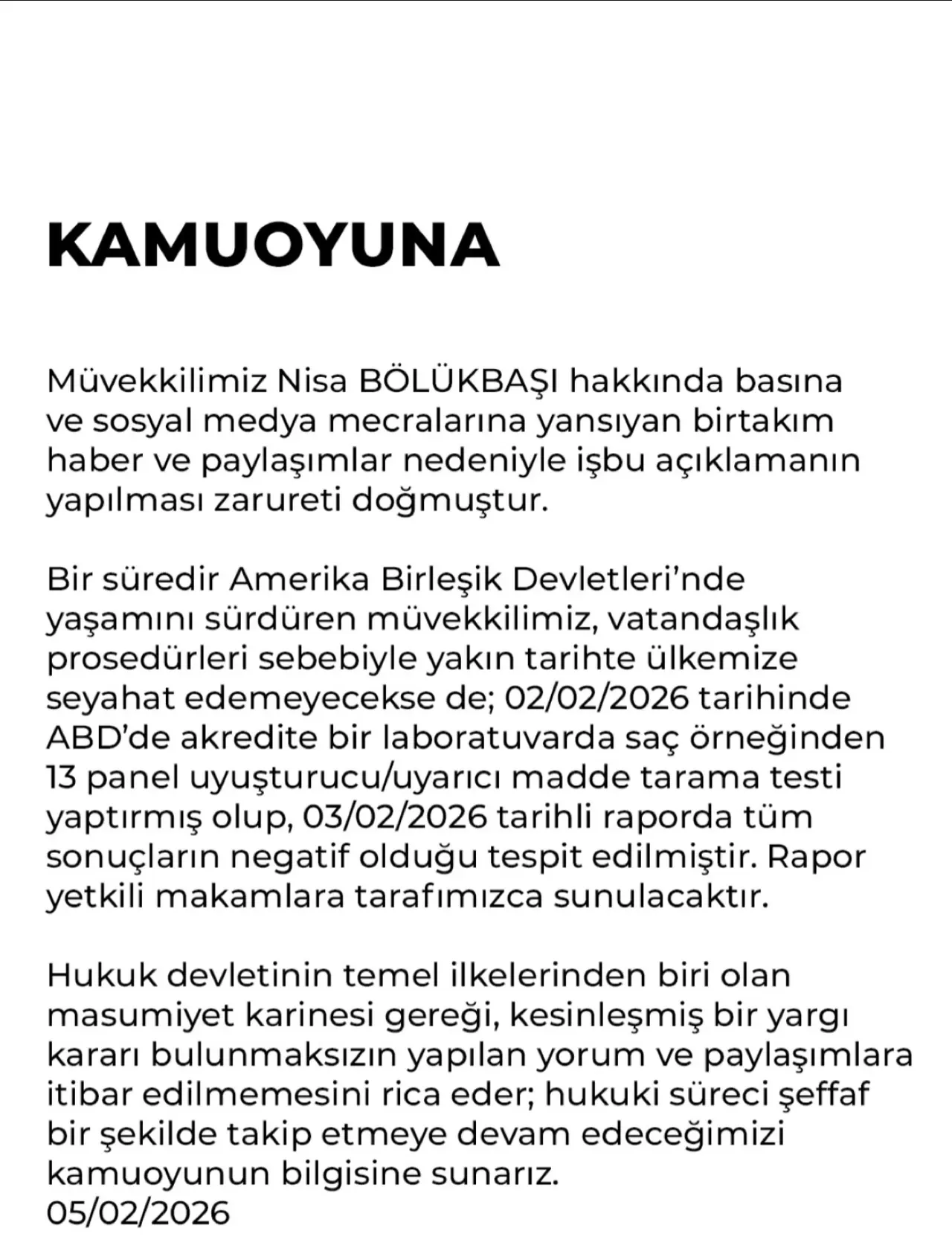 Yakalama kararı verilmişti! Survivor Nisa Bölükbaşı uyuşturucu testi sonucunu paylaştı