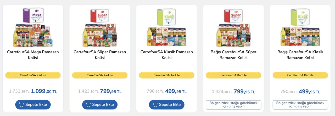 En ucuzu 499 TLden başlıyor! İşte market market 2026 Ramazan erzak paketi fiyatları
