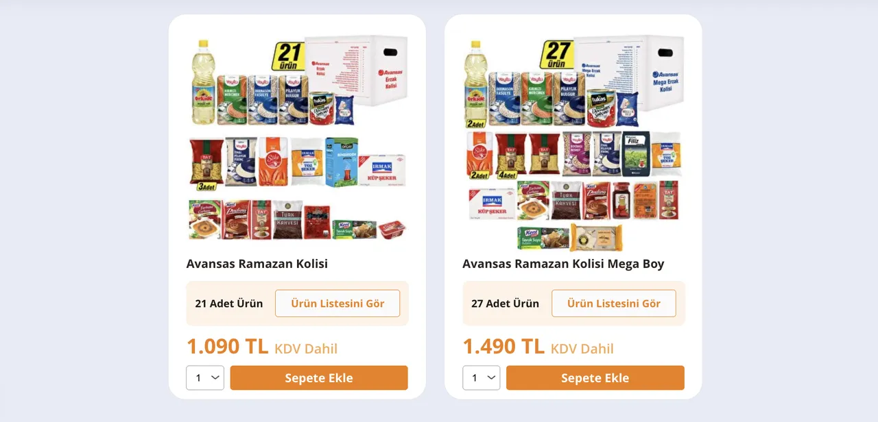 En ucuzu 499 TL'den başlıyor! İşte market market 2026 Ramazan erzak paketi fiyatları