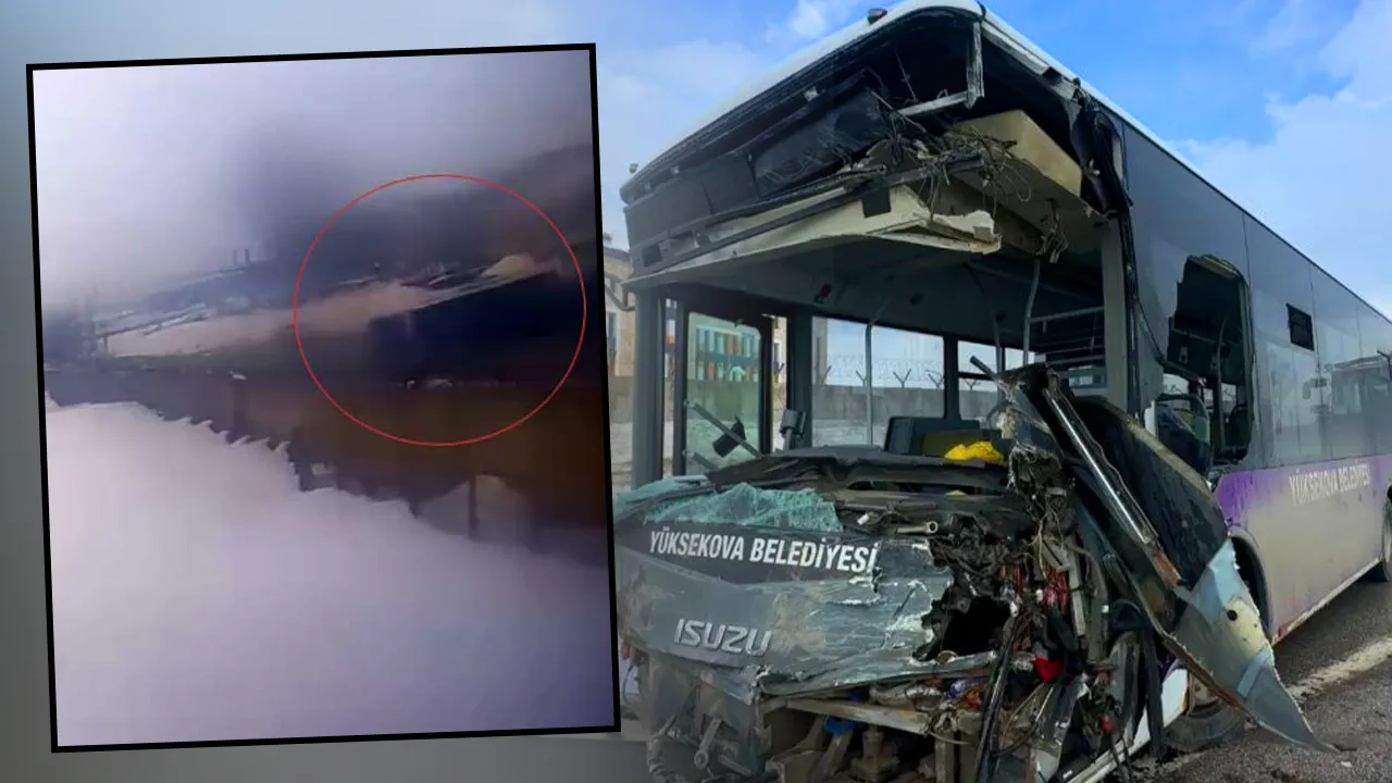 Hakkari'de 18 kişinin ölümden döndüğü kazanın görüntüsü ortaya çıktı 