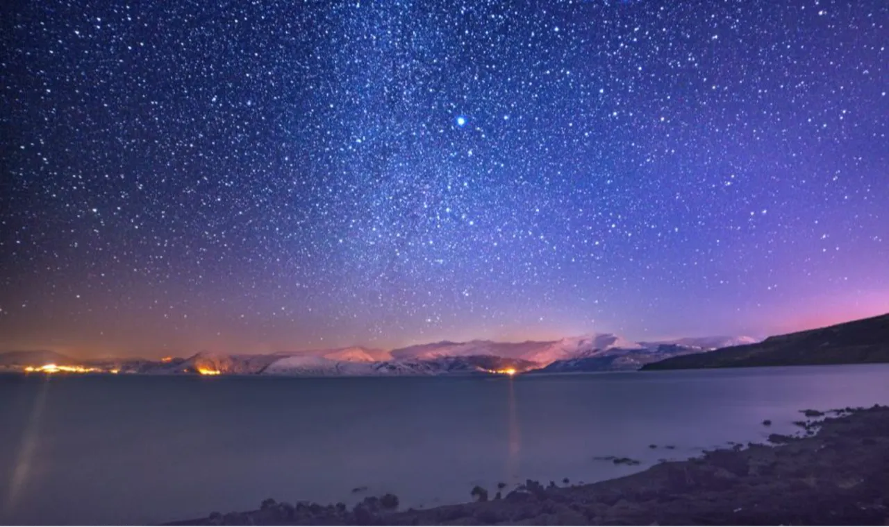 Bitlis'te kar, gece ve yıldızlar!
