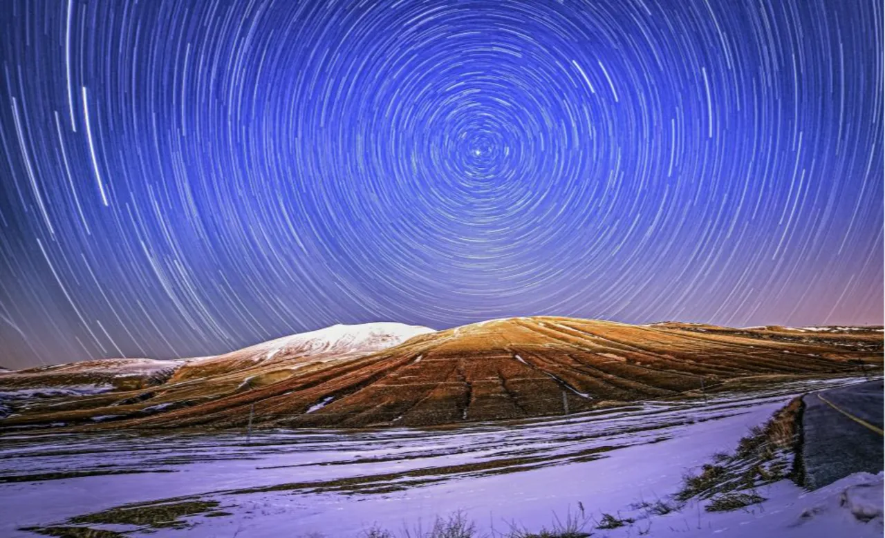 Bitlis'te kar, gece ve yıldızlar!