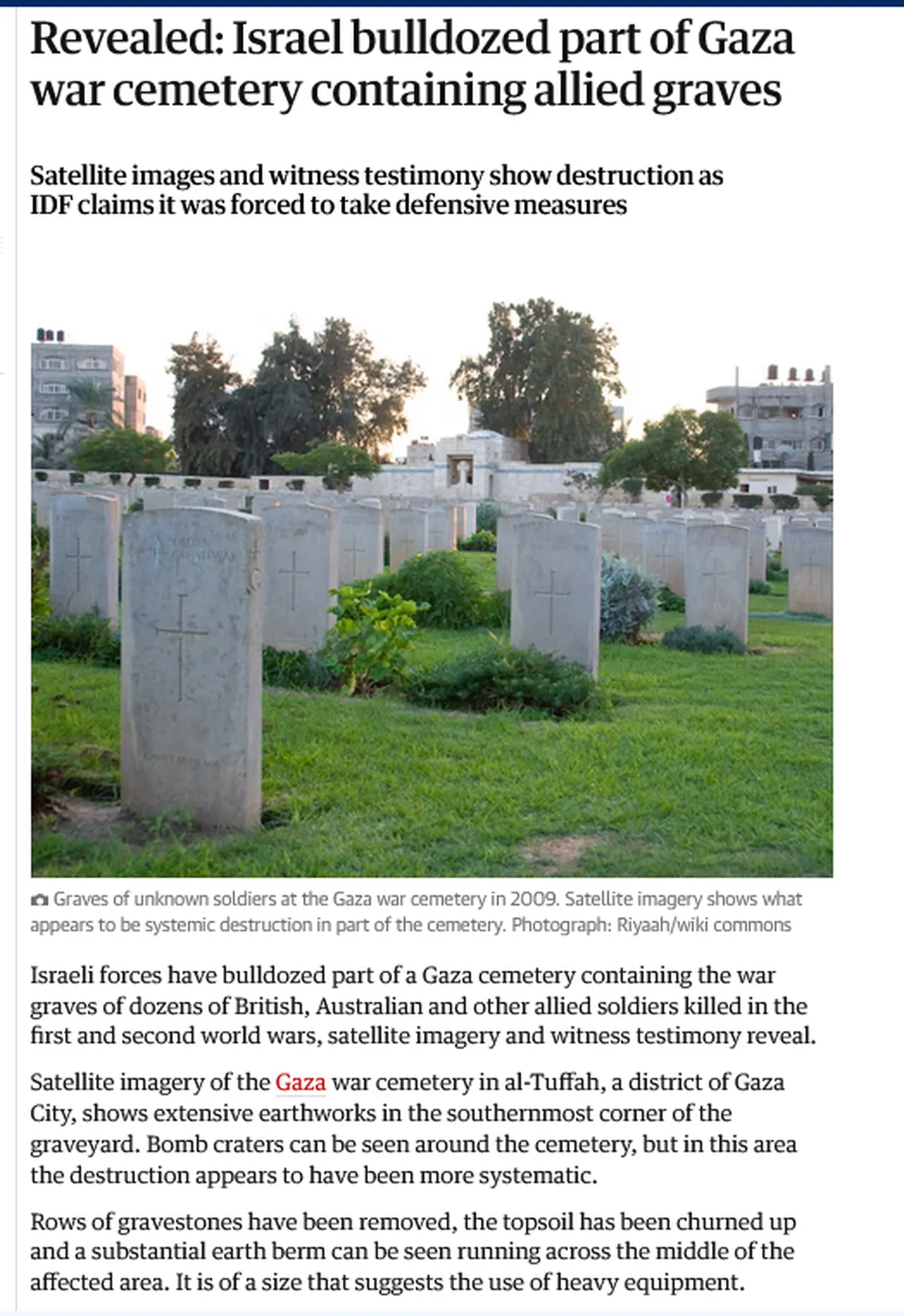 Uydu görüntüleri ortaya çıkardı: İsrail Gazze’deki Türk Şehitlik Anıtı'na saldırdı