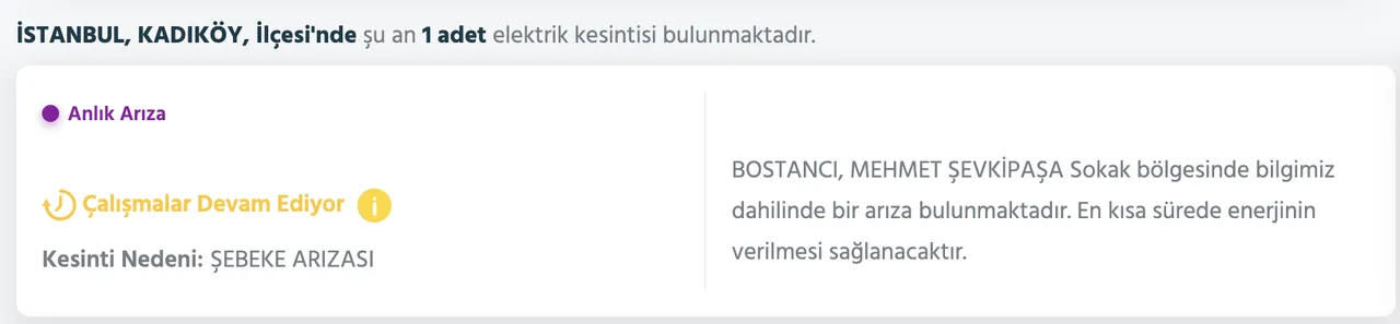 İstanbul elektrik kesintisi 9 Şubat (Tuzla, Sancaktepe, Pendik, Kadıköy) AYEDAŞ kesinti sorgulama