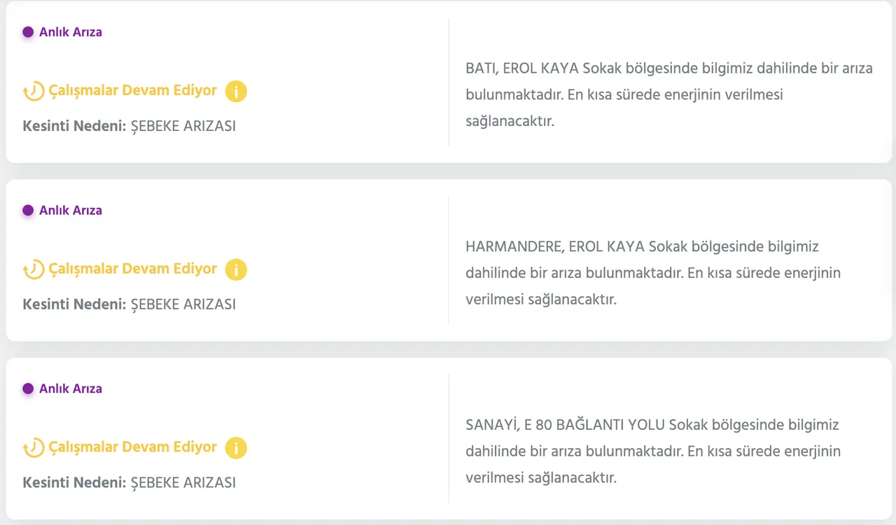 İstanbul elektrik kesintisi 9 Şubat (Tuzla, Sancaktepe, Pendik, Kadıköy) AYEDAŞ kesinti sorgulama