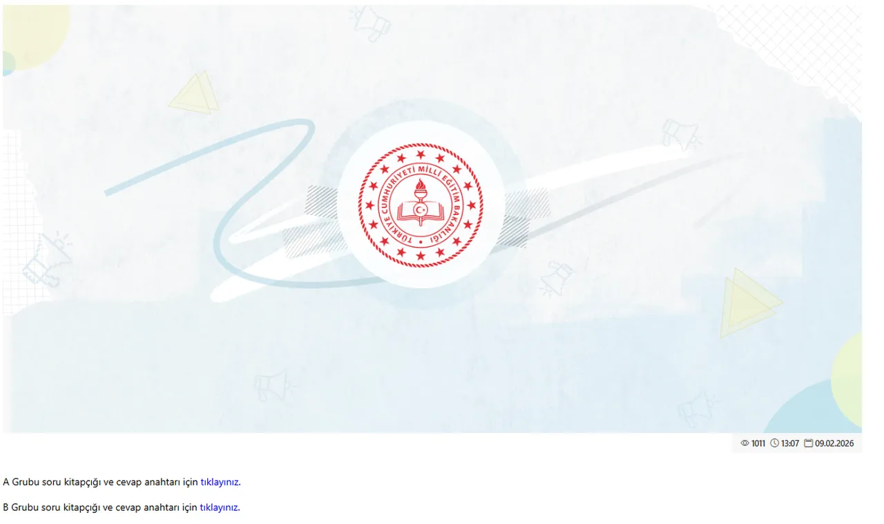 MEB şube müdürlüğü sınav soruları ve cevapları yayımlandı (A ve B grubu soru kitapçığı görüntüleme)