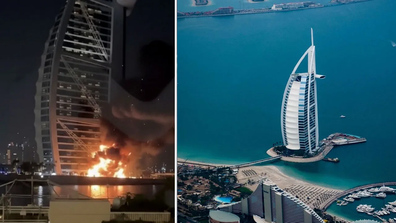 Dubai'nin simgesiydi, İran vurdu! Burj Al Arab yanıyor