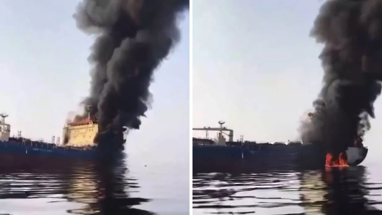 Hürmüz Boğazı’nda ilk saldırı! İran petrol tankerini vurdu, alevler gökyüzüne yükseldi