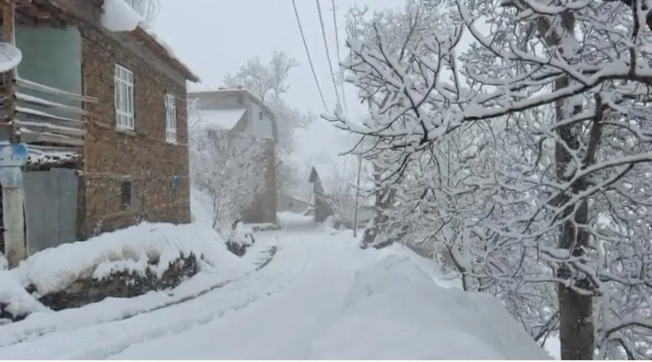 Türkiye'nin en soğuk ilinde kardan hayat koridoru! Gören bir daha bakıyor
