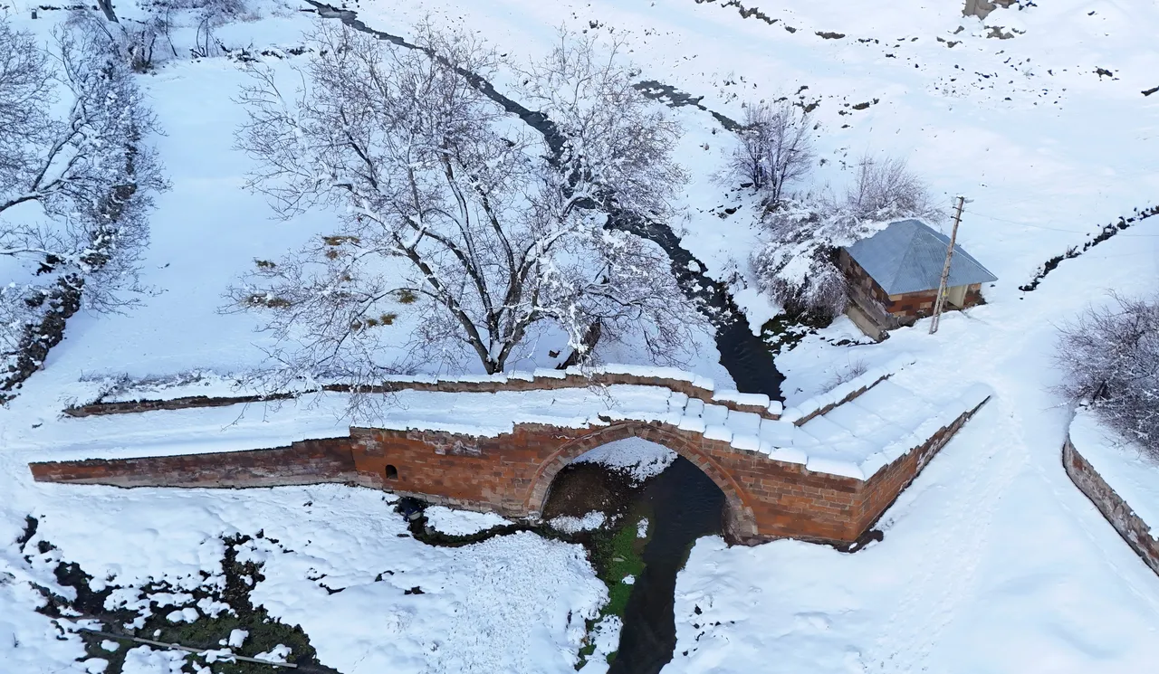 UNESCO mirası Ahlat beyaza büründü: Kar manzarası dron ile havadan görüntülendi