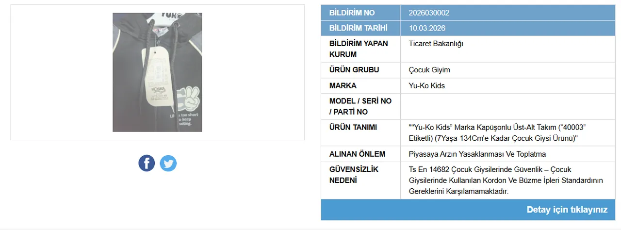 Bakanlık çocuk ürününü ifşa etti! Satışı yasaklandı, raflardan toplatılıyor