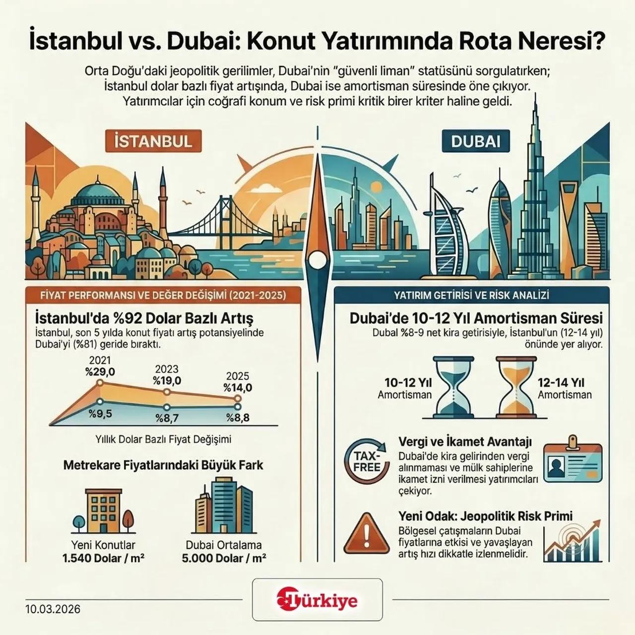 İstanbul vs. Dubai: Konut yatırımında rota neresi?