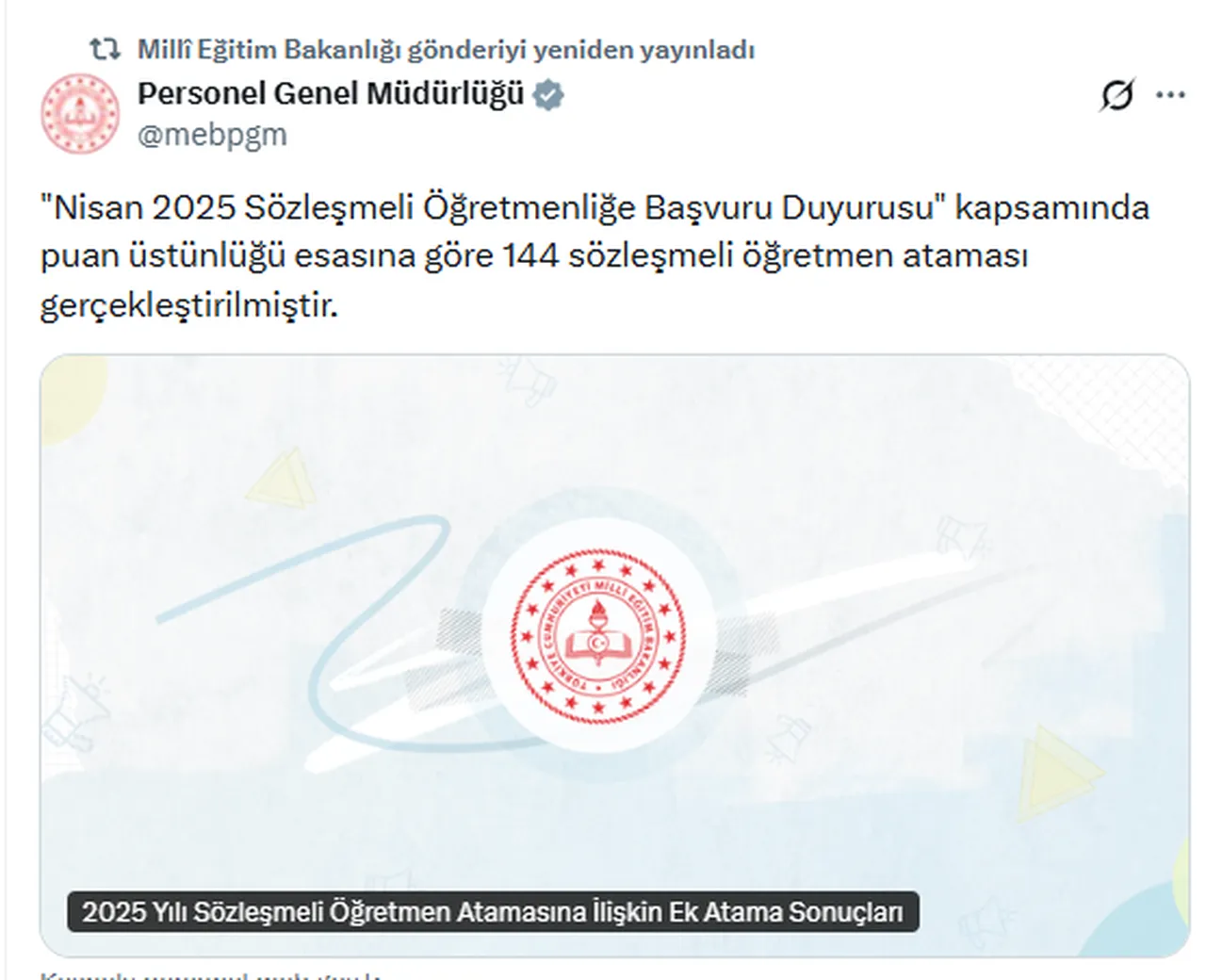 Sözleşmeli öğretmenlik ek atama sonuçları açıklandı! pbs.meb.gov.tr sonuç sayfası açıldı