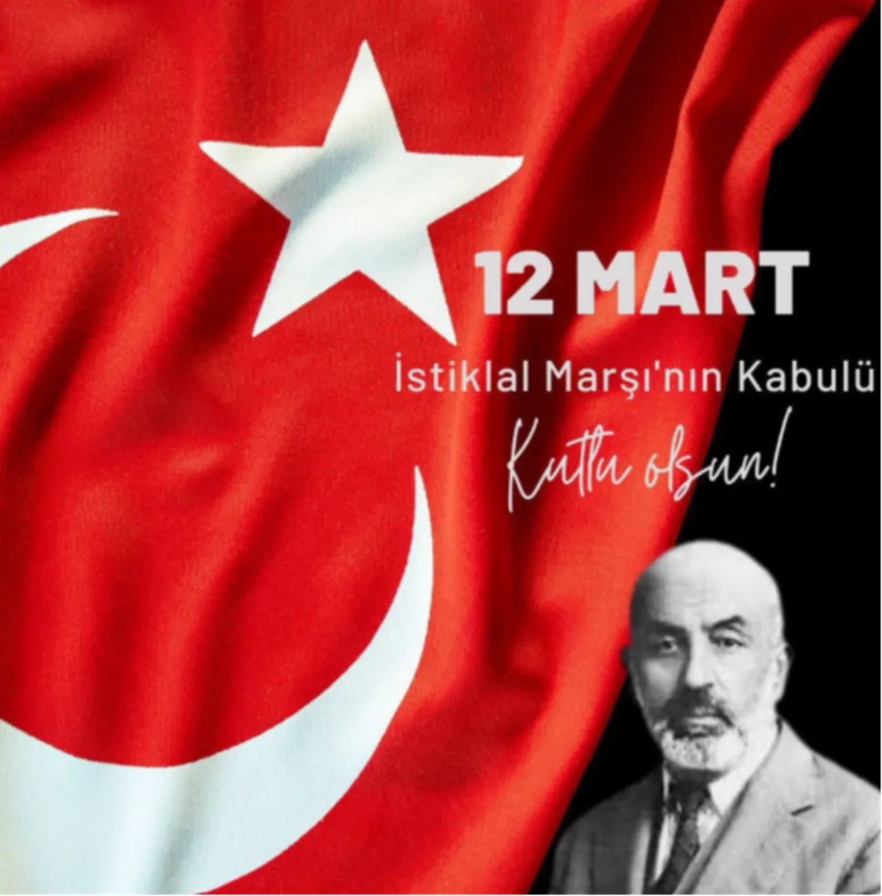 12 Mart İstiklal Marşı'nın kabul gününe özel mesajlar! Türk Bayrağı görselleri ve 12 Mart mesajları