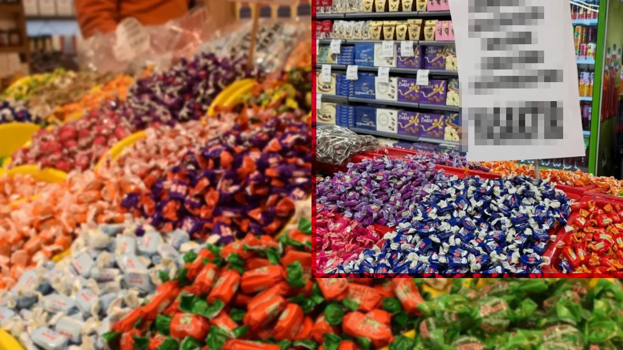 Bayram şekeri reyonunda tepki çeken uyarı! Notu görenler esnafı eleştirdi