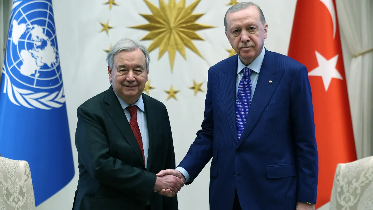 Beştepe'de kritik görüşme: Erdoğan, Guterres ile bir araya geldi