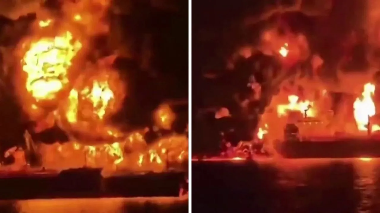 İran, 2 ABD tankerini vurdu! Anında alev topuna döndüler