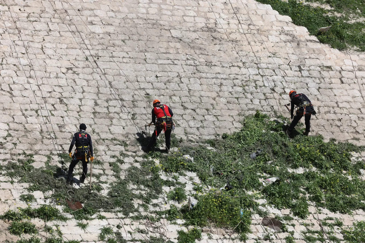 İHH, Halep Kalesi’nde temizlik ve düzenleme çalışması yaptı