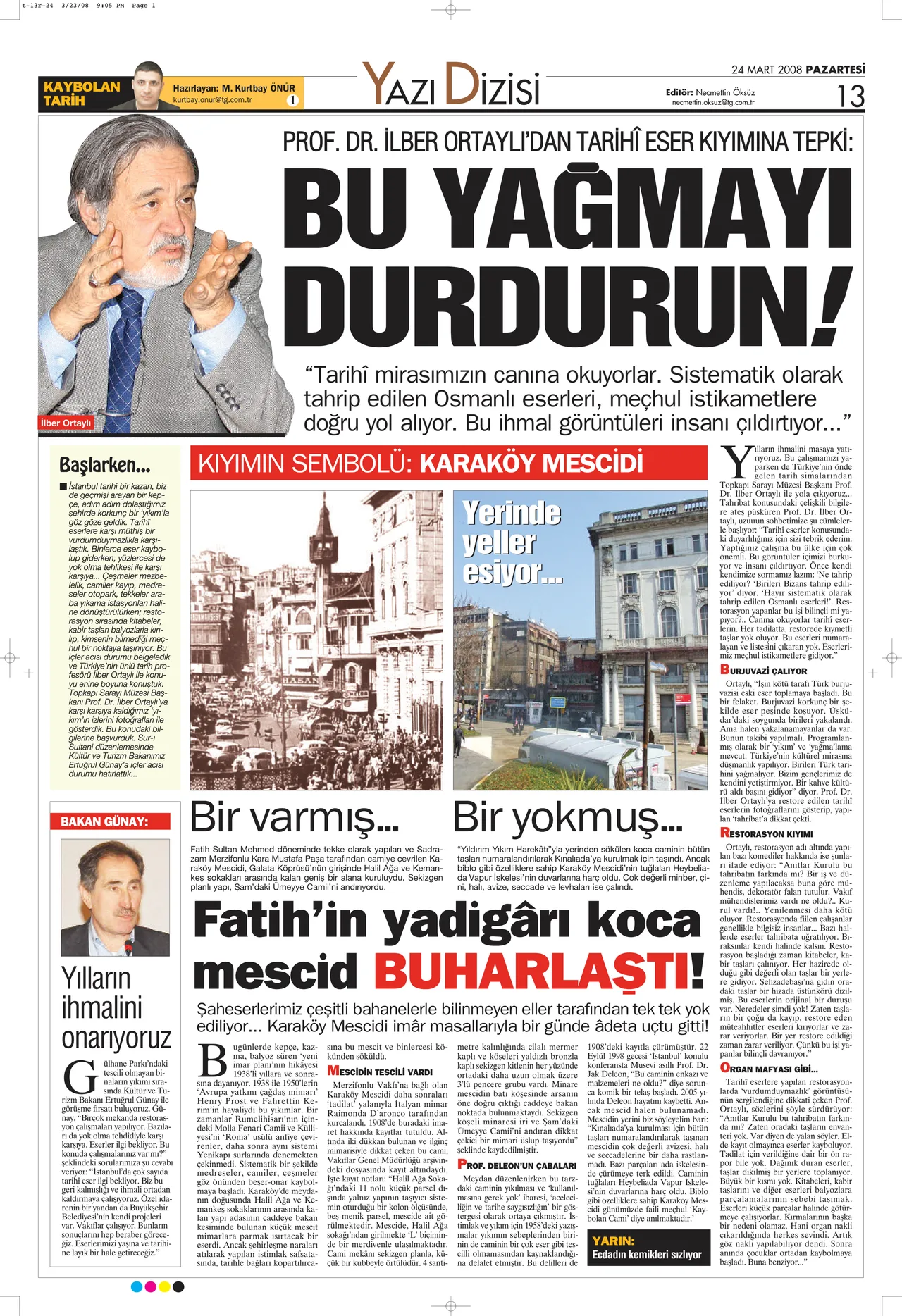28 Mart 2008 tarihli Türkiye gazetesi