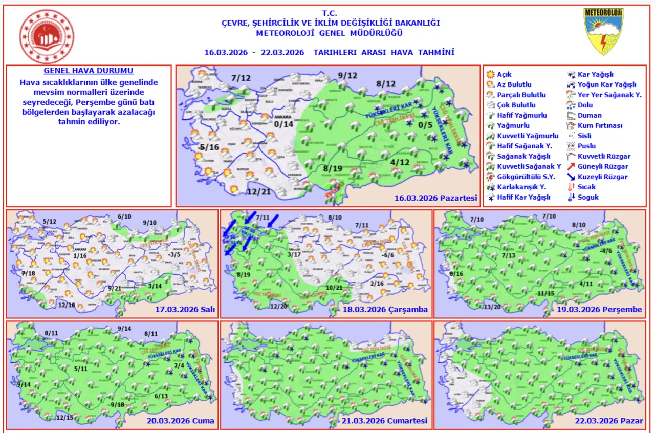 Bayram için yağış uyarısı geldi! Bayramda hava nasıl olacak? 20-21-22 Mart hava durumu tahminleri