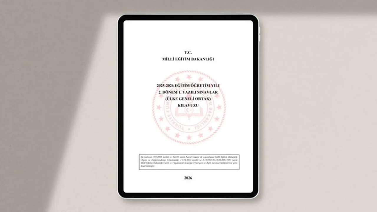 MEB 2025-2026 2. Dönem Ülke Geneli Ortak Yazılı Sınav Kılavuzu Yayımlandı! Sınav takvimi ve soru sayıları...