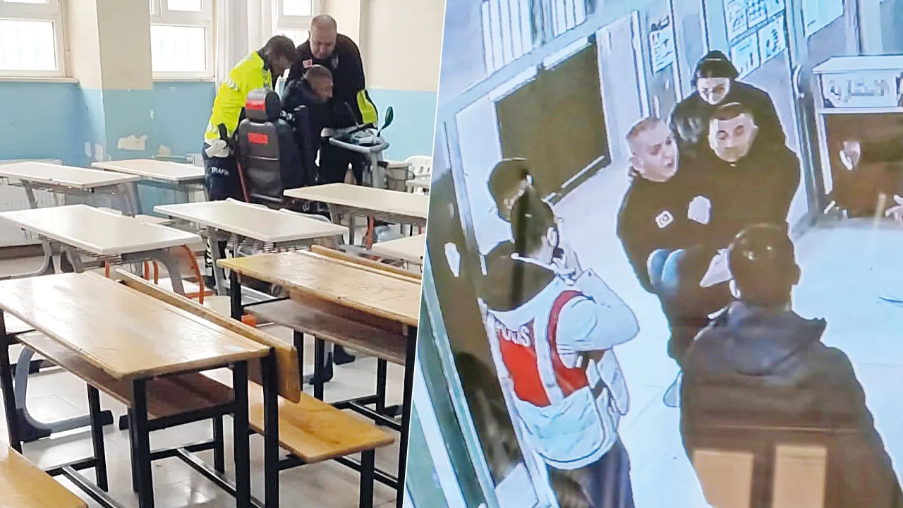 Sınava geç kalmıştı: Polis, engelliyi kucağında taşıdı