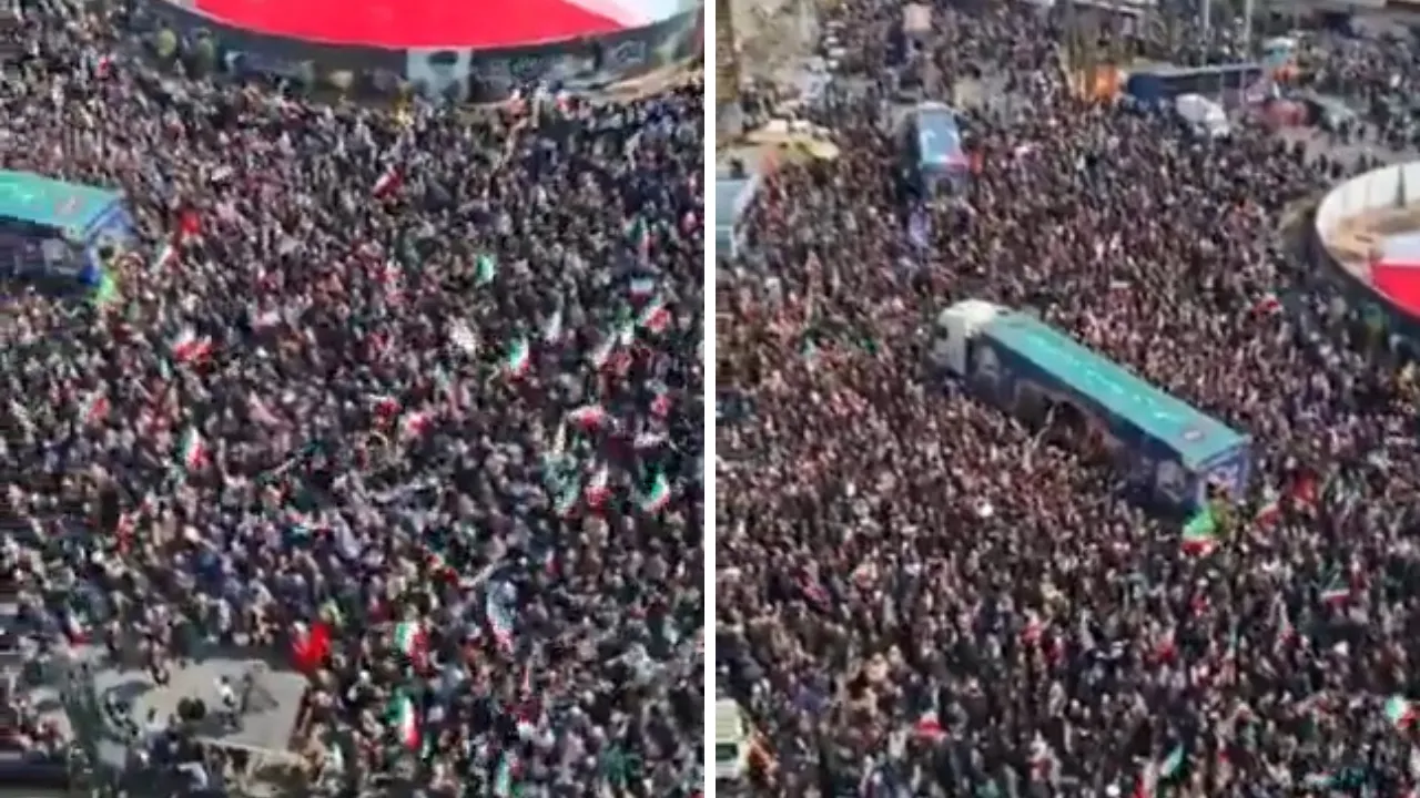 Ali Laricani için cenaze töreni düzenlendi! İran halkı meydana akın etti