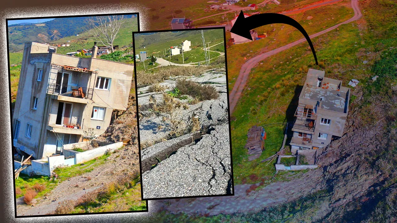 Heyelanın kucağındaki mahalle! Evler yıkıldı, yollar parçalandı, zemin kaydı 