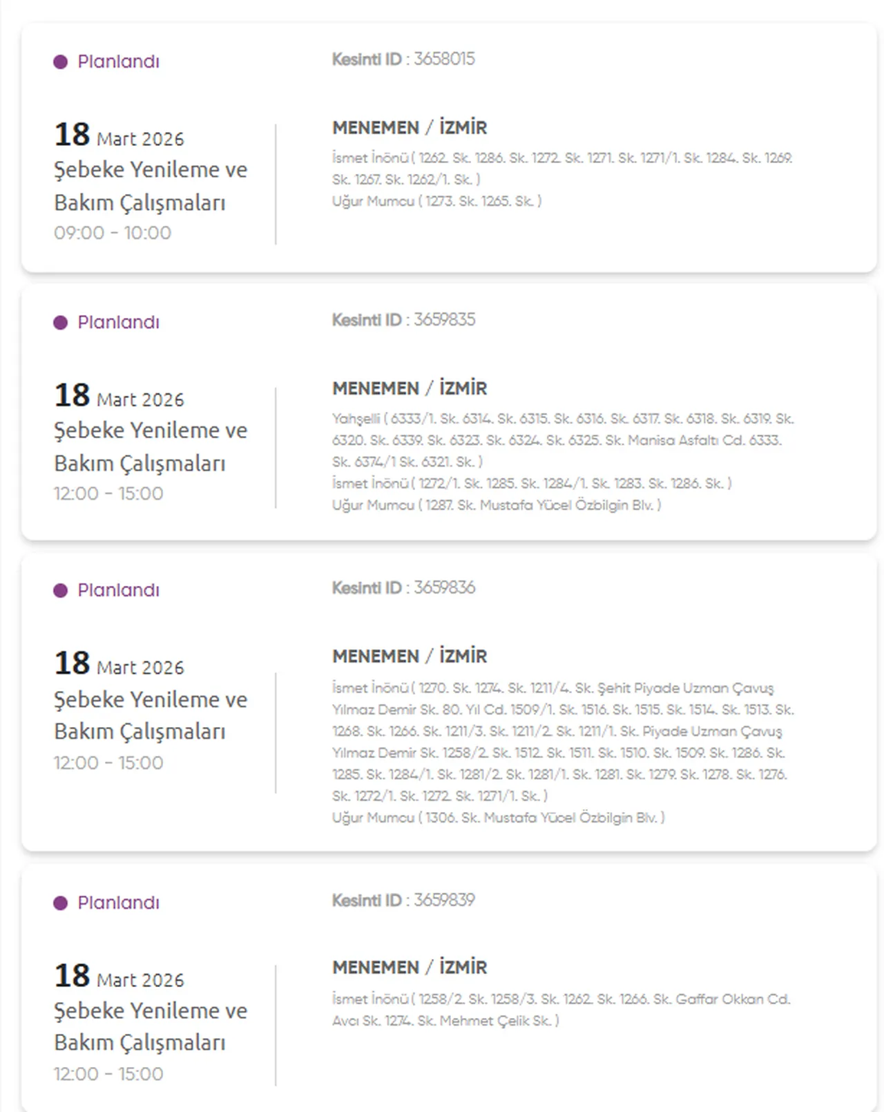 İzmir GDZ elektrik kesintisi listesi açıklandı: 18 Mart İzmirde elektrikler ne zaman gelecek?