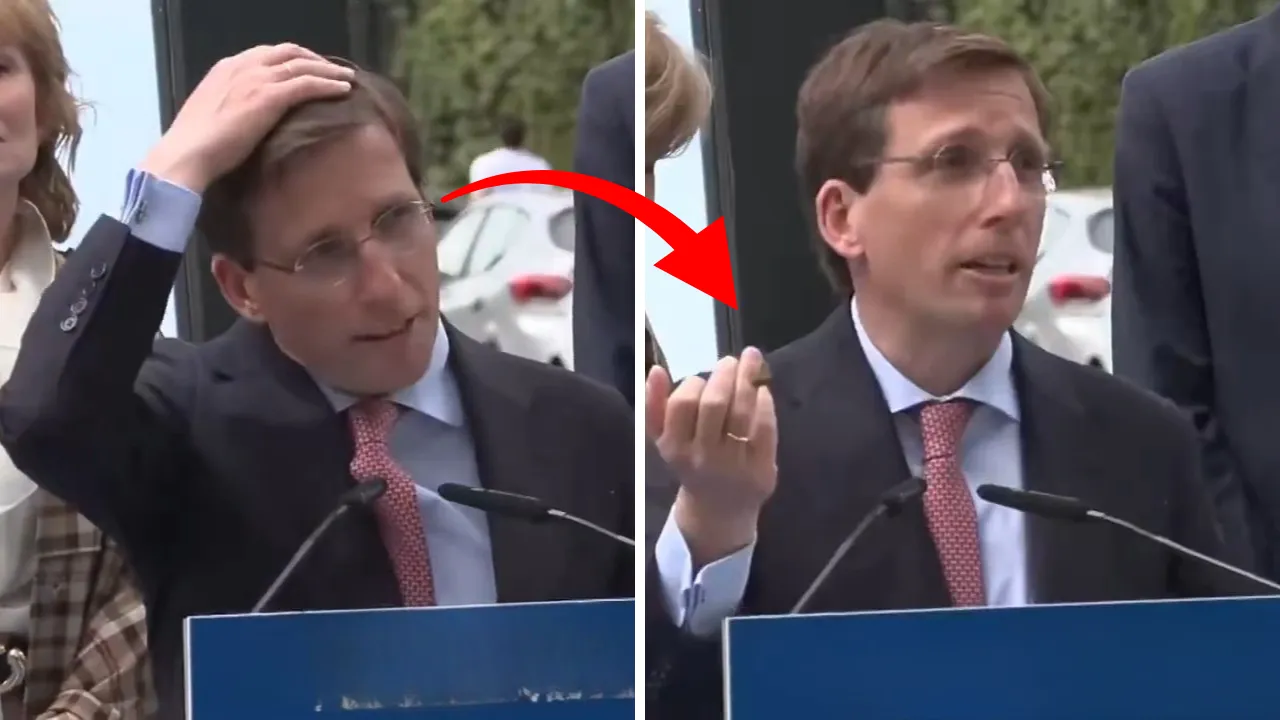 Madrid Belediye Başkanının zor anları! Konuşma yaptığı sırada oldu, etraftakiler kahkahaya boğuldu