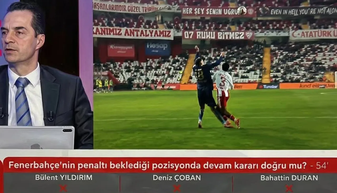 Alper Akarsu'nun kararını 3 eski hakem de eleştirdi. (Fotoğraf: beIN Trio programı)