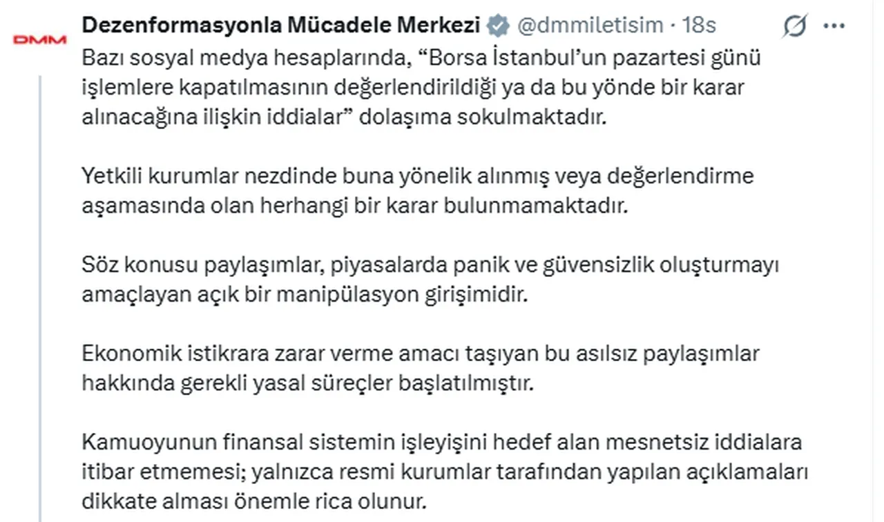 Bugün Borsa İstanbul açık mı? Borsada işlem yapılabiliyor mu? İddialara yanıt geldi