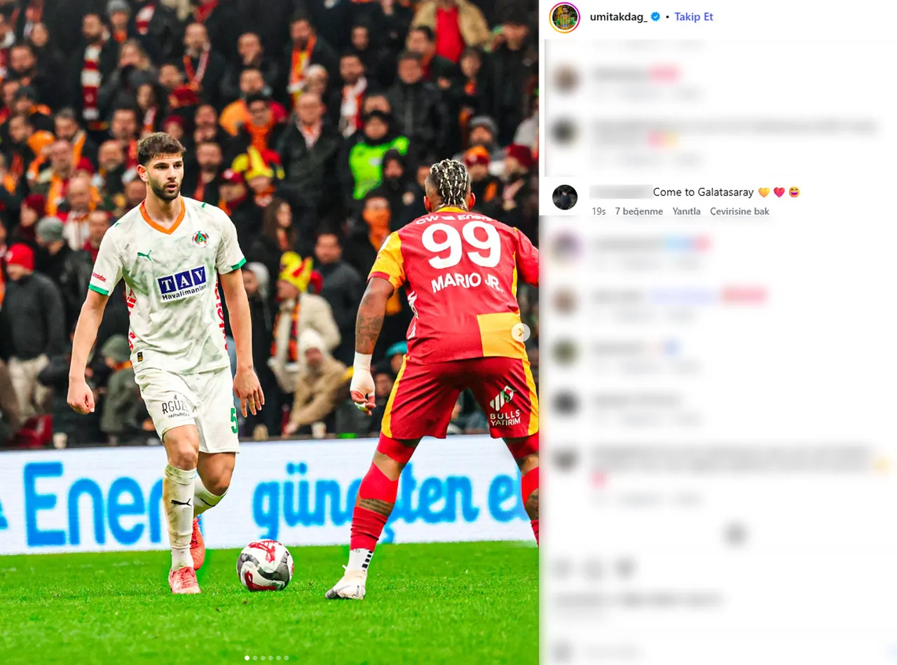 Ümit Akdağ'ın beğendiği Instagram yorumu