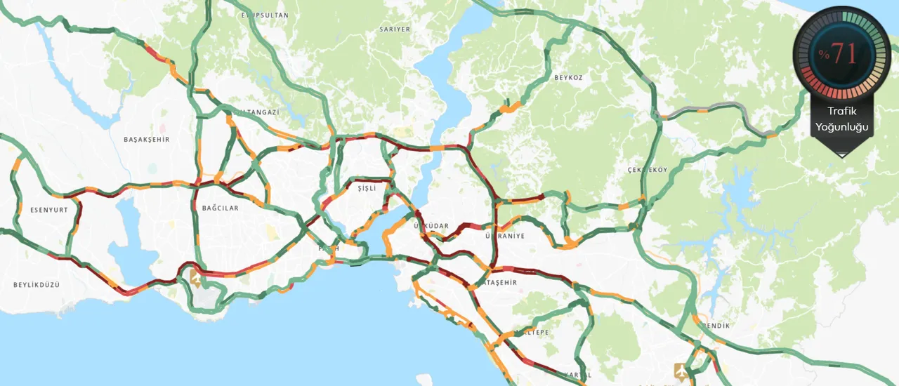 İBB trafik yoğunluk haritasında son durum