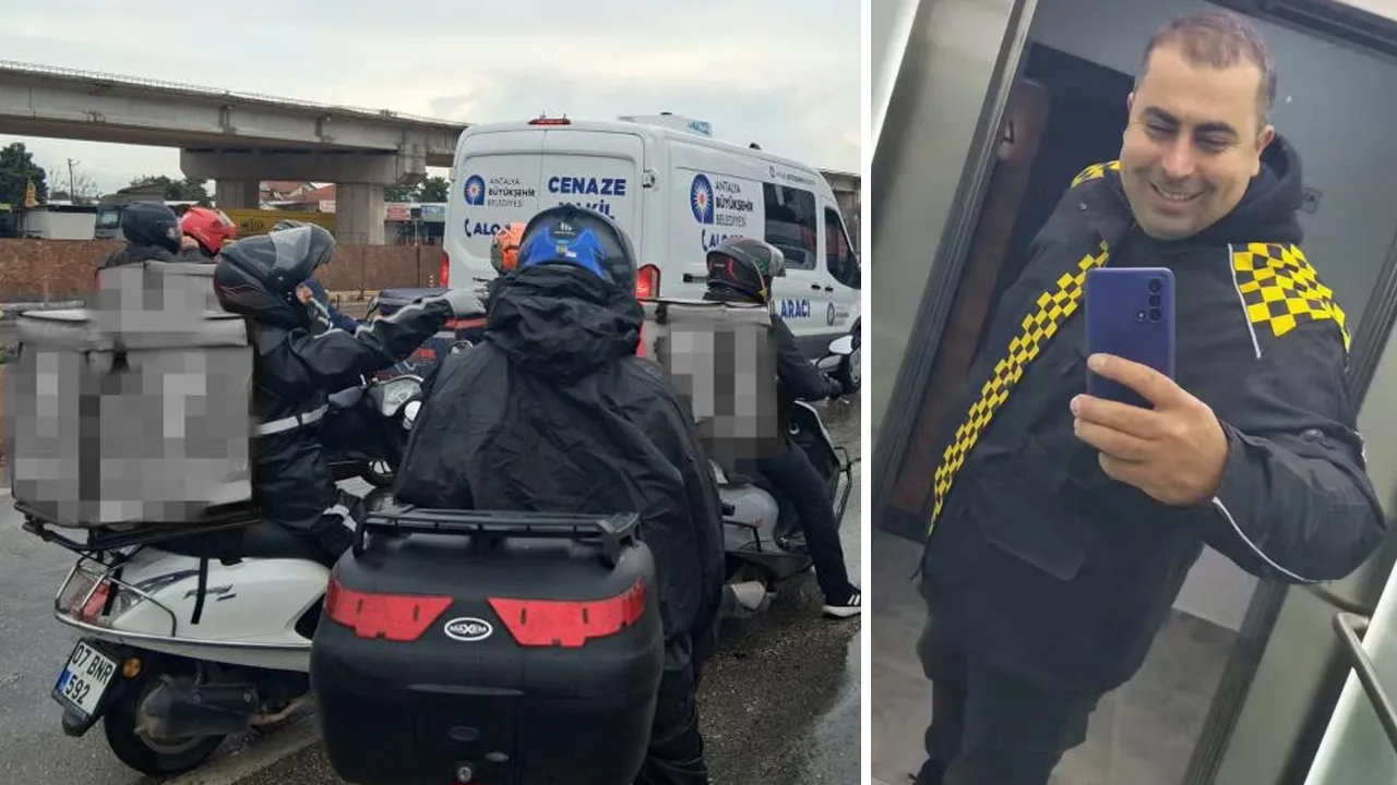 3 çocuk babası motokurye kazada öldü! Meslektaşları konvoyla son yolculuğuna uğurladı