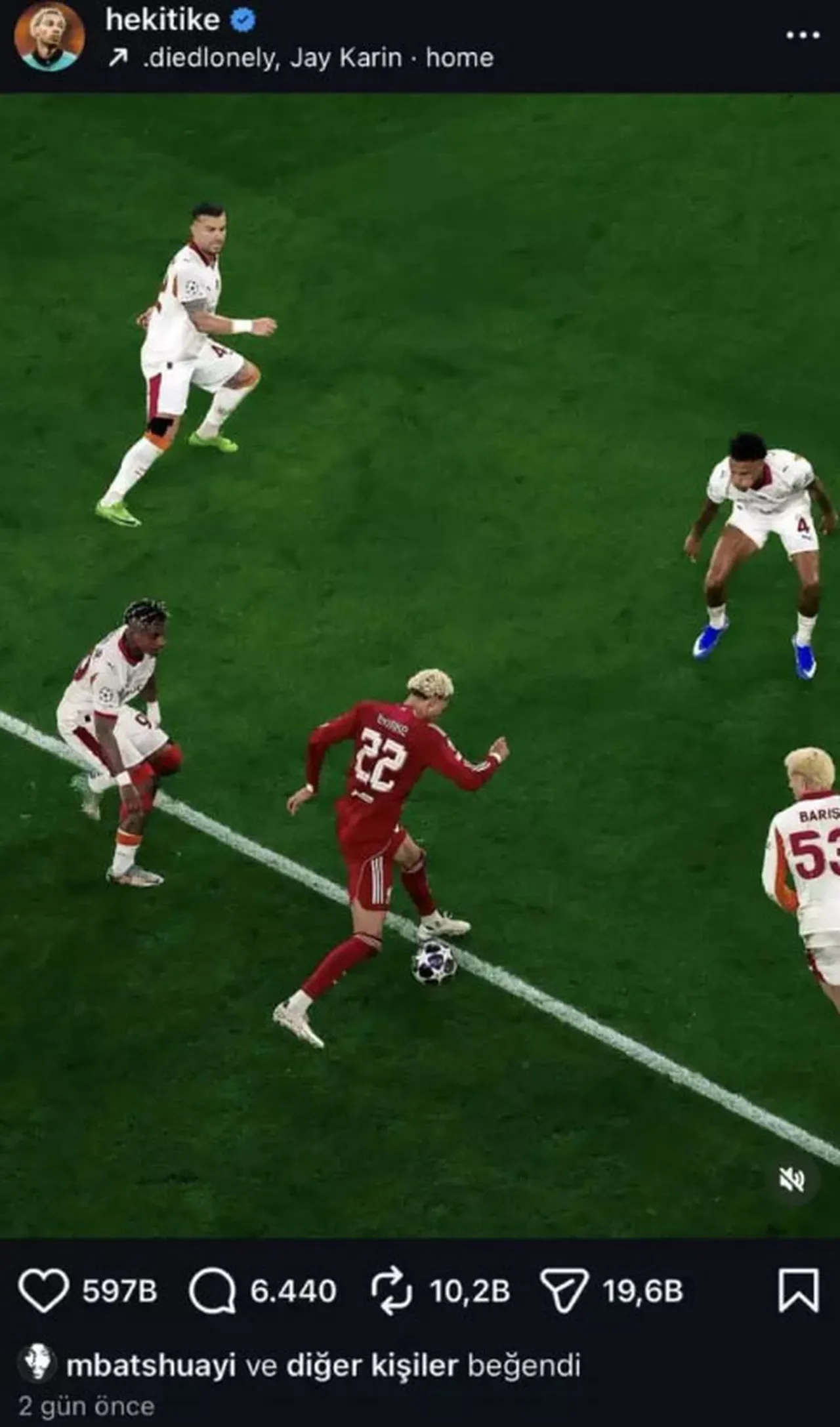 Michy Batshuayi'nin beğendiği paylaşım