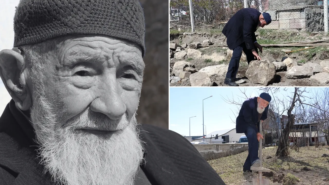 99 yaşında Kaya dede görenleri şaşırttı: Gücümü Cenab-ı Allah'a borçluyum