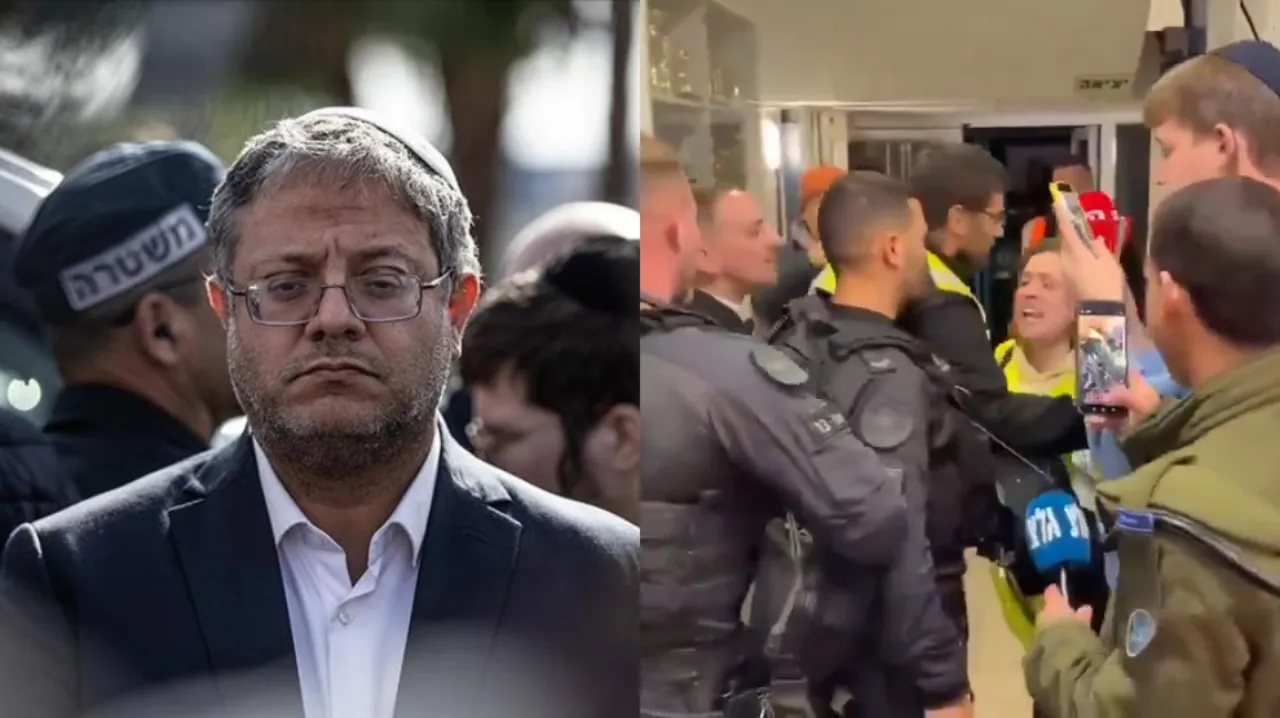 Ben-Gvir füzelerin vurduğu Arad’dan arkasına bakmadan kaçtı! Protestocular 