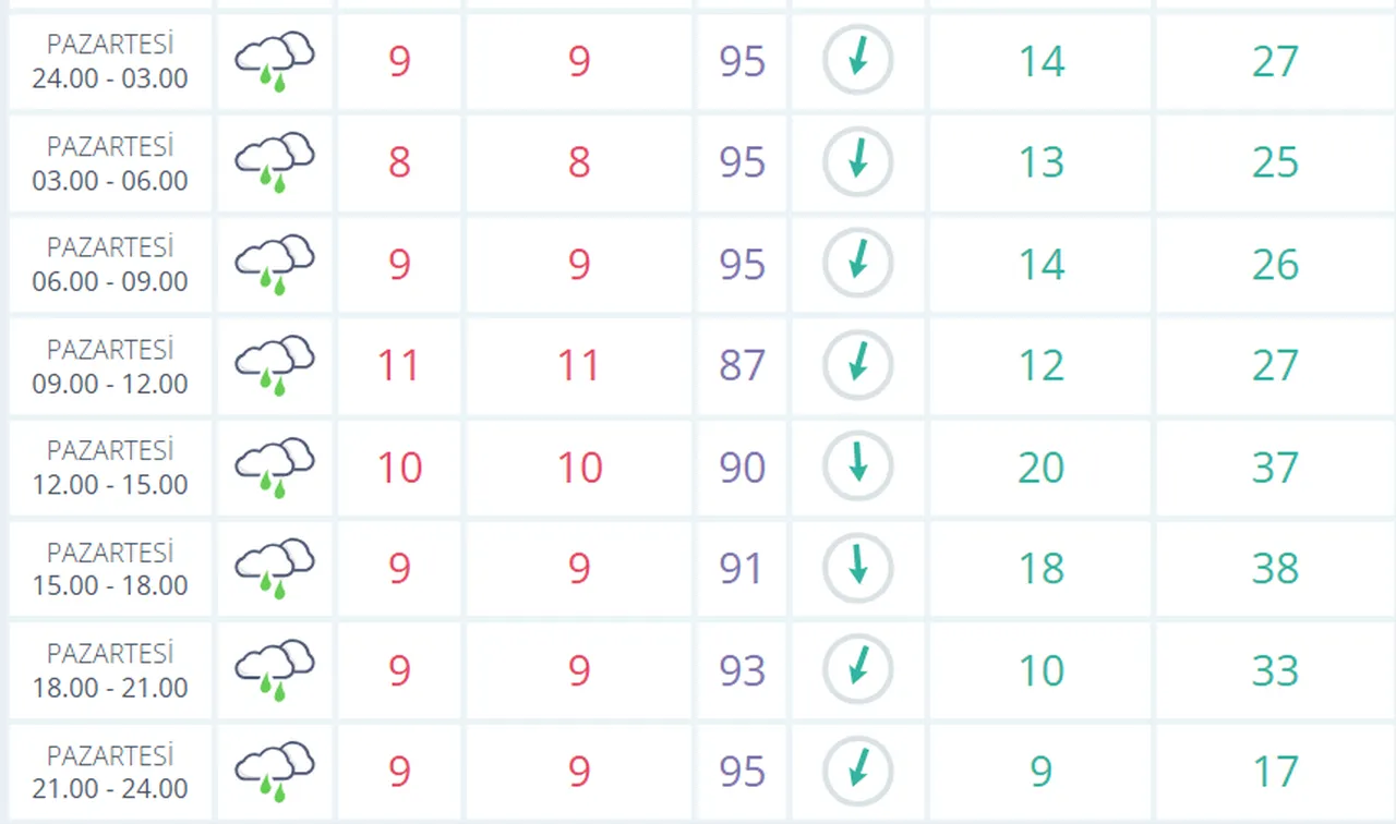 İstanbulda yarın yağmur var mı? 23 Mart Pazartesi İstanbul hava durumu