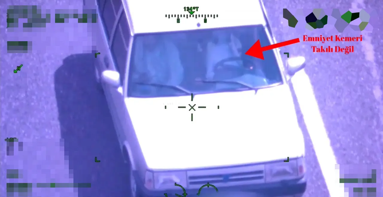 Uçan göz bayram mesaisinde! Trafik ihlalleri havadan tek tek tespit edildi