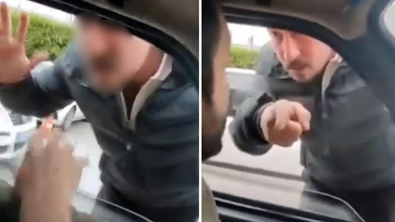 Araçtan inip sürücüye saldırdı! Yeni kanuna göre bir sürü ceza ödeyecek