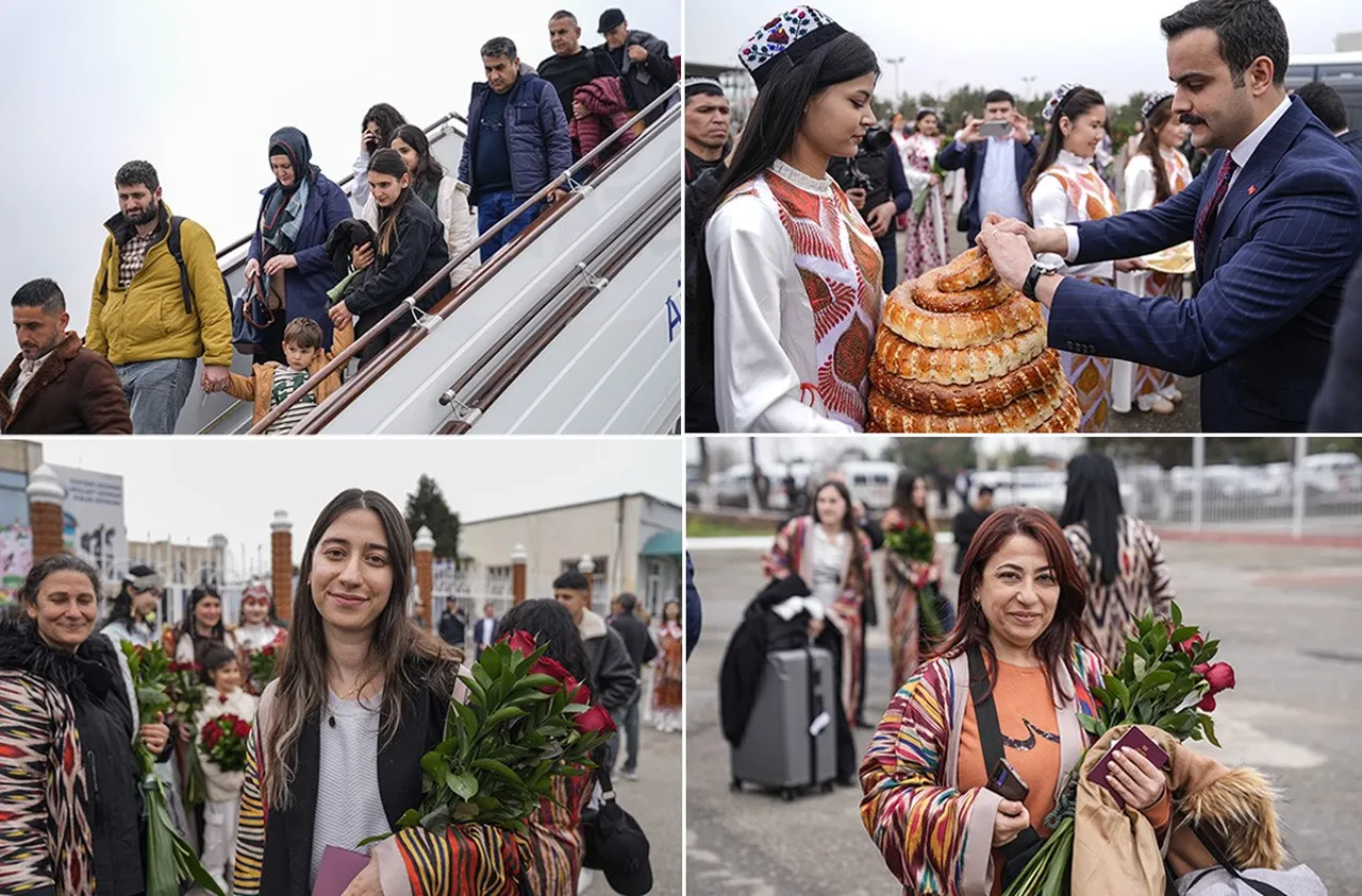 Hataylı depremzedeler Özbekistan'da böyle karşılandı